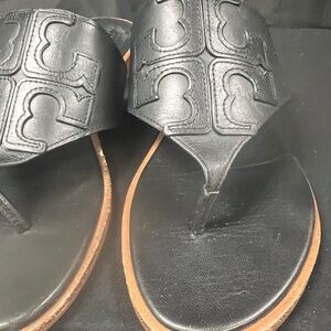 Tory Burch Jamie Calf Leather Thong Sandals